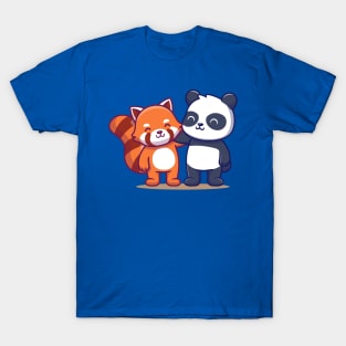 Panda And Her Cute Friend T-Shirt